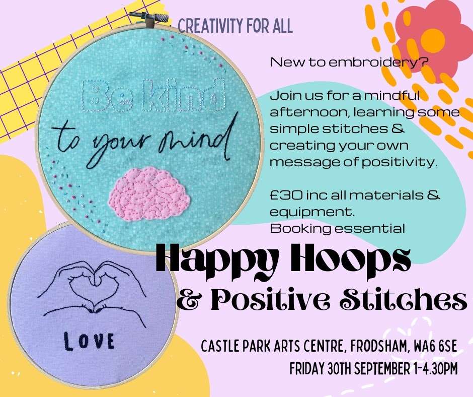 Happy Hoops and Positive Stitches – Embroidery workshop image