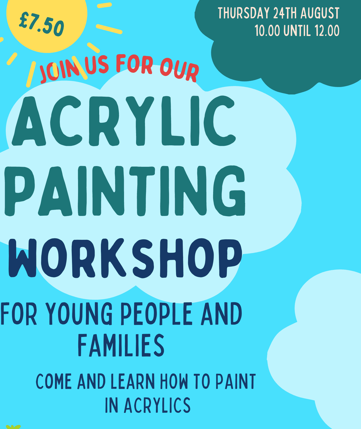 Beginners Acrylics for Young People & Families image