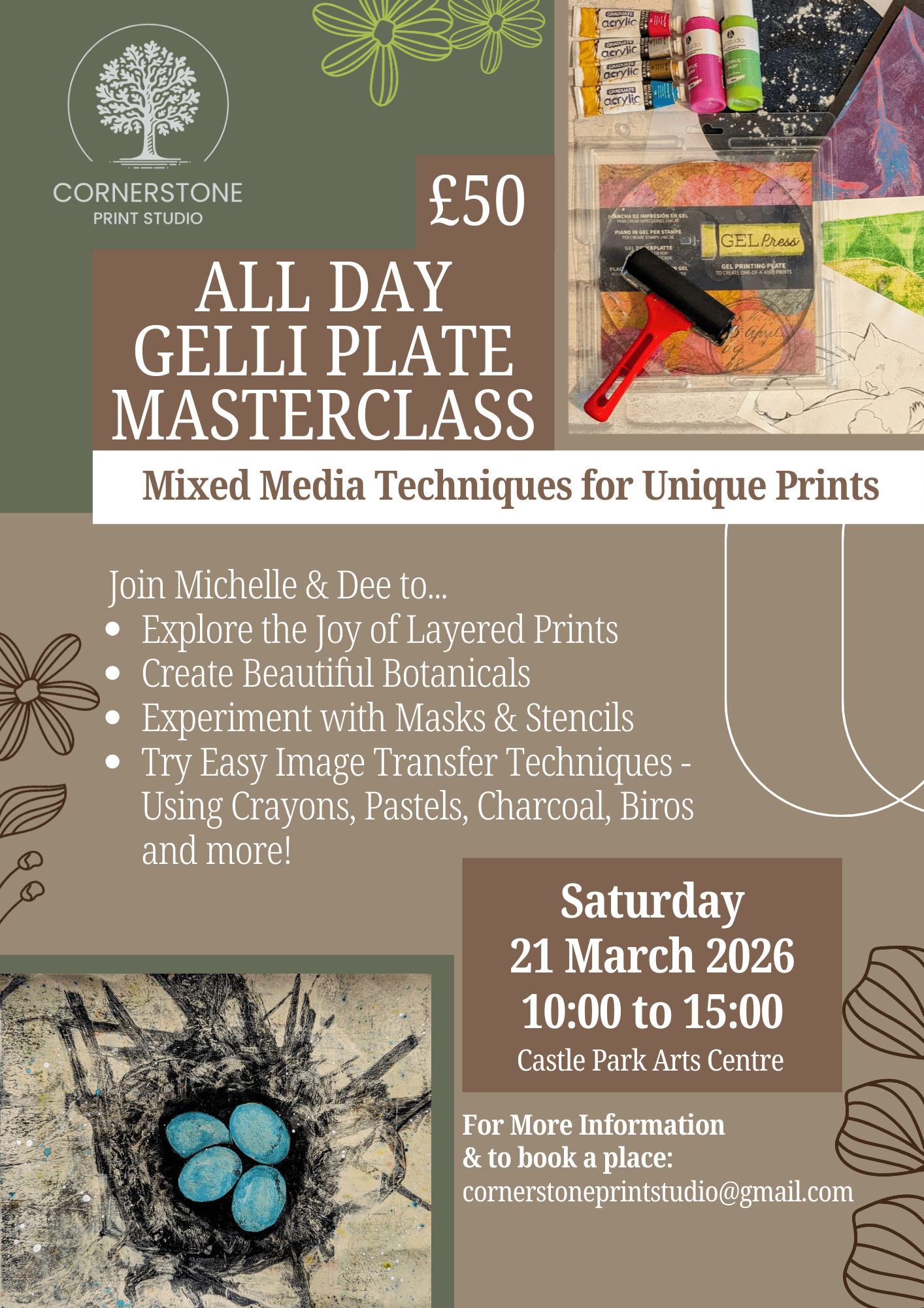 All Day Gelli Plate Masterclass Saturday 21 March 2026 image